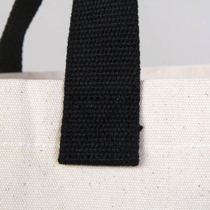Modern Kanvas Çanta - Dıştan Siyah Örgü Kulp 45x35x8 cm (Özelleştirilebilir) - istepromosyon.com