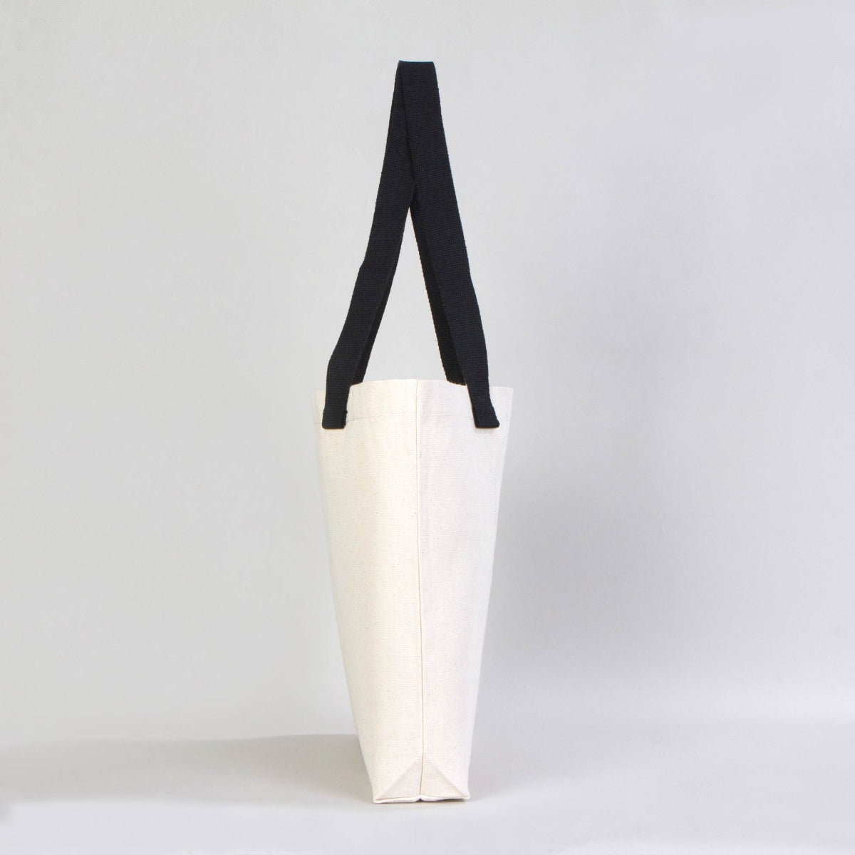 Modern Kanvas Çanta - Dıştan Siyah Örgü Kulp 45x35x8 cm (Özelleştirilebilir) - istepromosyon.com
