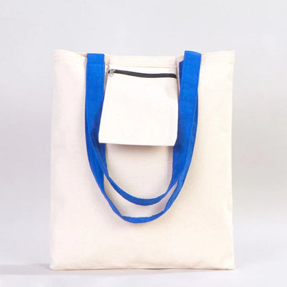 35x40 cm Saks Mavi İç Cepli Kanvas Bez Çanta - Kadınlar Günü