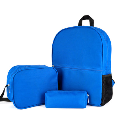 Okul Öğrenci Çanta Seti Sırt Çantası Beslenme Çantası Kalemlik Mavi
