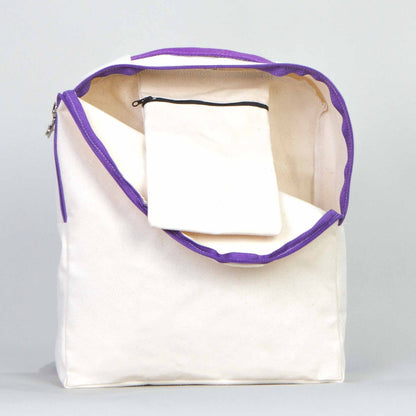 Kanvas Sırt Çantası VİP Mor - 25x32x10 cm