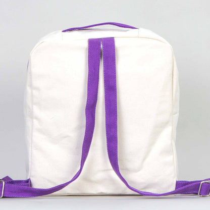 Kanvas Sırt Çantası VİP Mor - 25x32x10 cm