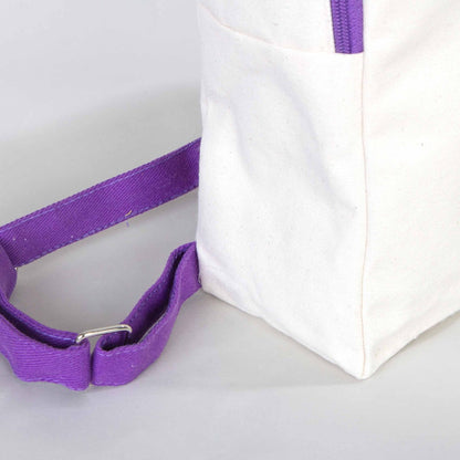 Kanvas Sırt Çantası VİP Mor - 25x32x10 cm