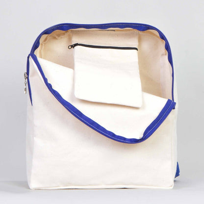 Karne Günü Desenli Saks Mavi VIP Kanvas Sırt Çantası – (Özelleştirilebilir)