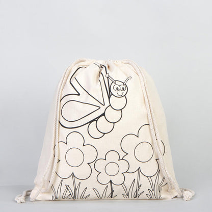 Bammerz Boyanabilir  Büzgülü Bez Çanta Kelebek - Zıpzıp