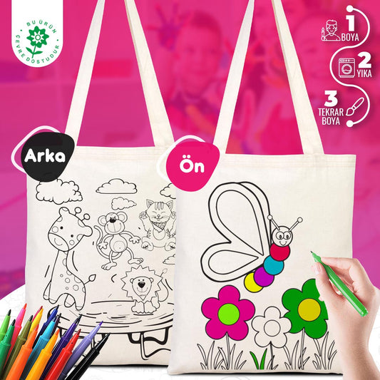 Bammerz Hambez 35x40 cm Kelebek Boyama Çanta