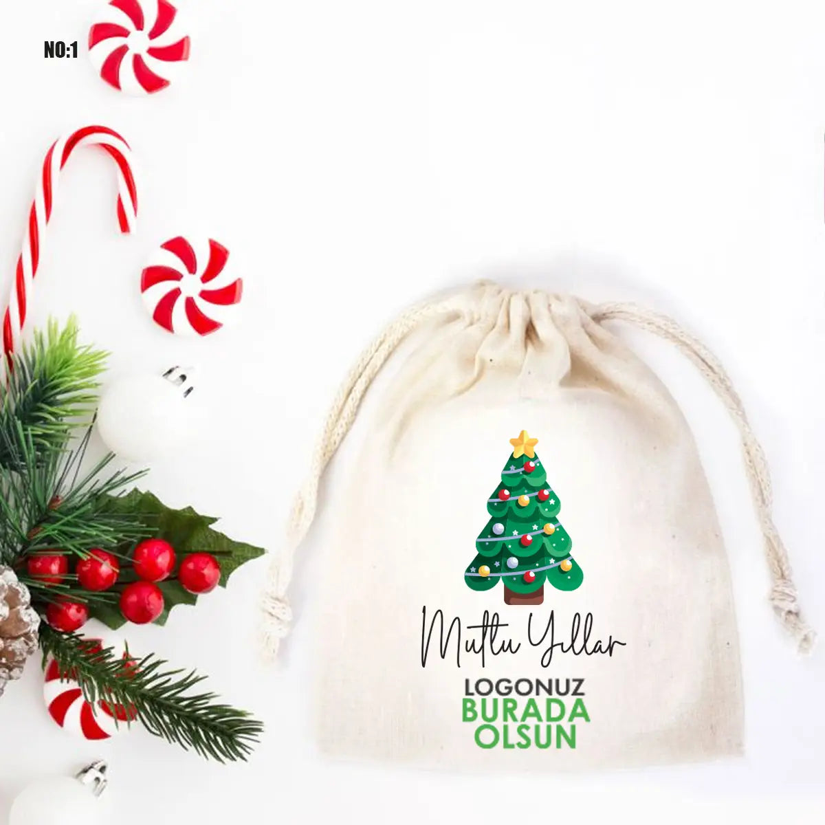 Yılbaşı Kesesi 10x13cm  (Özelleştirilebilir)