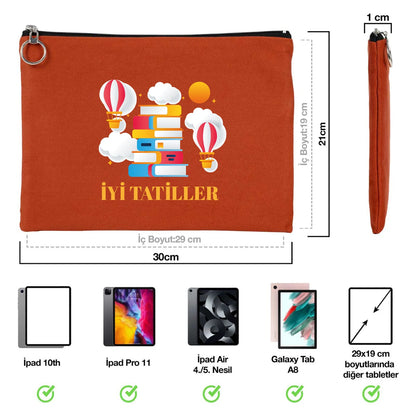 Karne Günü Özel Portföy Çanta – Kiremit 30×21 cm (Astarlı, Özelleştirilebilir)