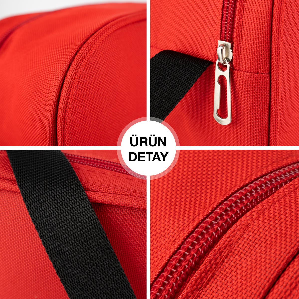 Okul Öğrenci Beslenme Çantası Omuz Askılı İmperteks Kırmızı (Özelleştirilebilir)