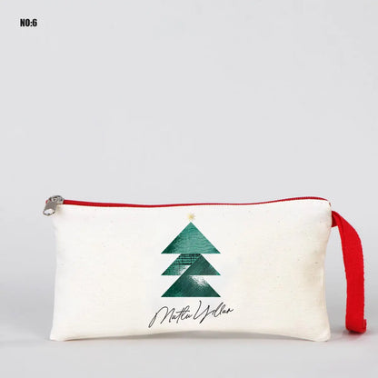 Yılbaşı Clutch 21x15 cm Kırmızı Fermuar (Özelleştirilebilir)