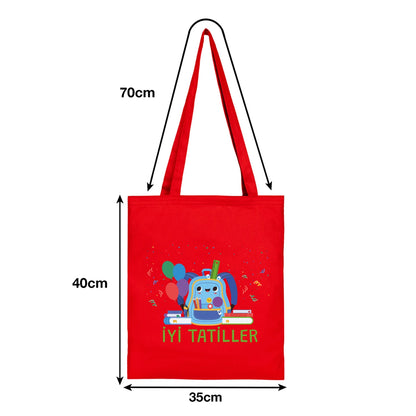 35x40 cm gabardin bez çanta, 70 cm saplı.