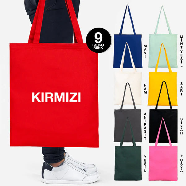 35x40 cm Kırmızı Gabardin Bez Model Günlük Kullanım - Kadınlar Günü