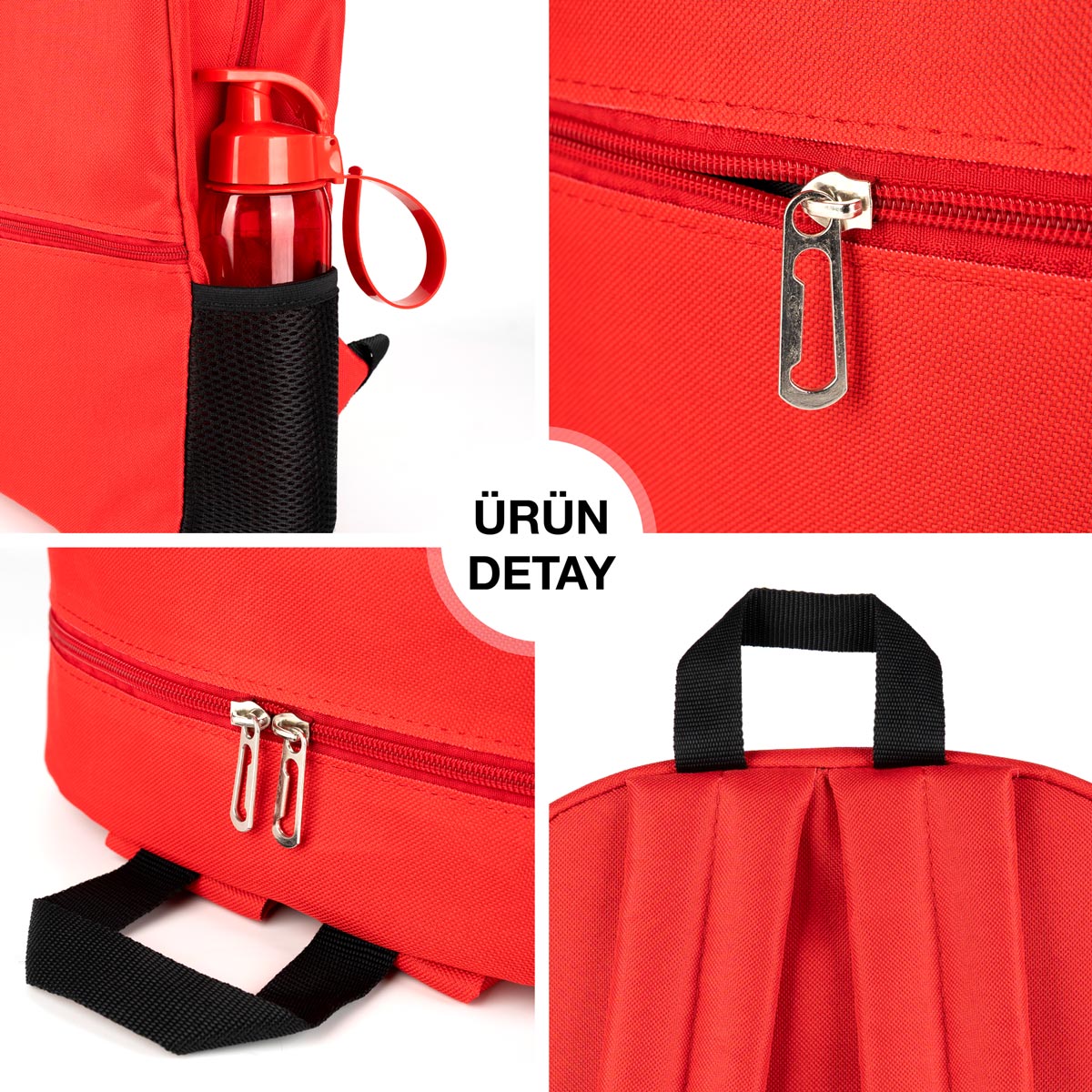 Sırt Çantası Okul Öğrenci Seyahat Promosyon İmperteks Kırmızı