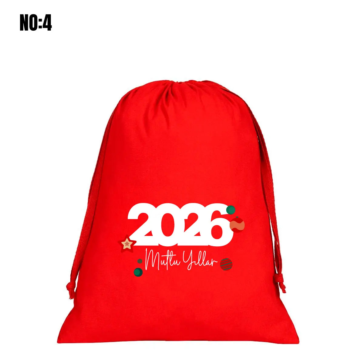 Kırmızı Yılbaşı Kesesi 25x35 cm (Özelleştirilebilir)