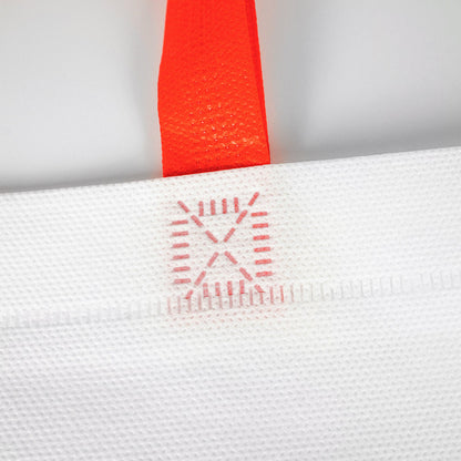 Ultrasonik Tela Çanta - Kırmızı Kulplu - 45x36x10cm - 1000 Adet Tek Renk Baskı (Özelleştirilebilir)