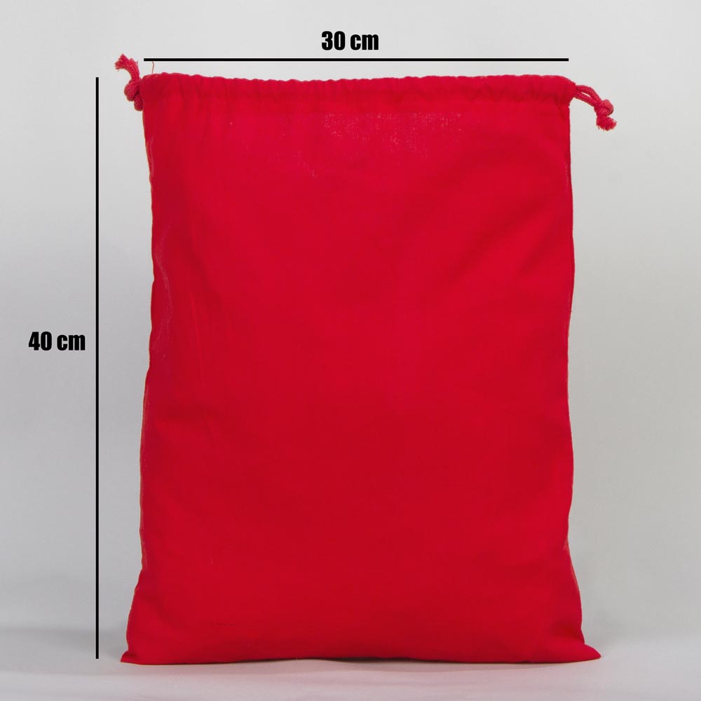 Kırmızı Ham Bez Kese 30x40cm