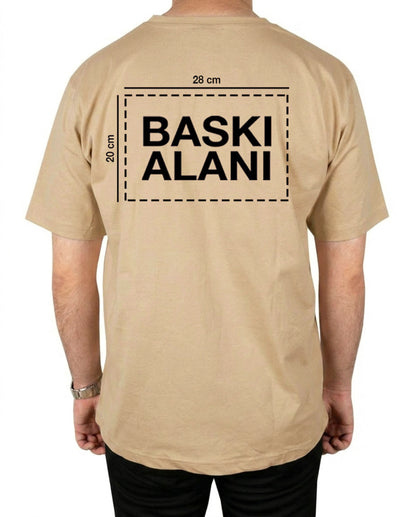 Premium Tişört Kum Beji (Özelleştirilebilir)