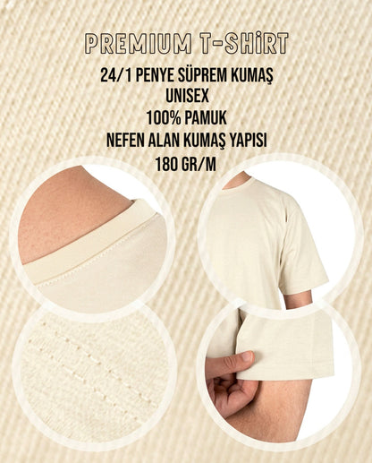 Premium Tişört Kutup Beyazı (Özelleştirilebilir)