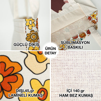 Süblimasyona Uygun Bez Çanta %100 Polyester - Lamineli - Tam Zeminli Özel Üretim - 35x40cm