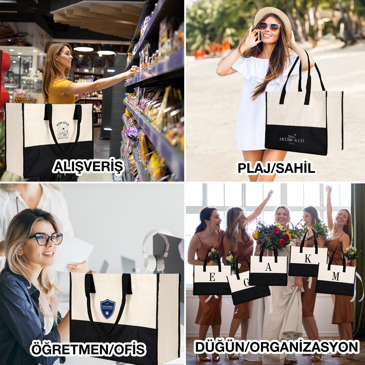 Kadınlar Günü Elite Kanvas Bez Çanta - 390gr - 45x35x19 cm (Özelleştirilebilir)