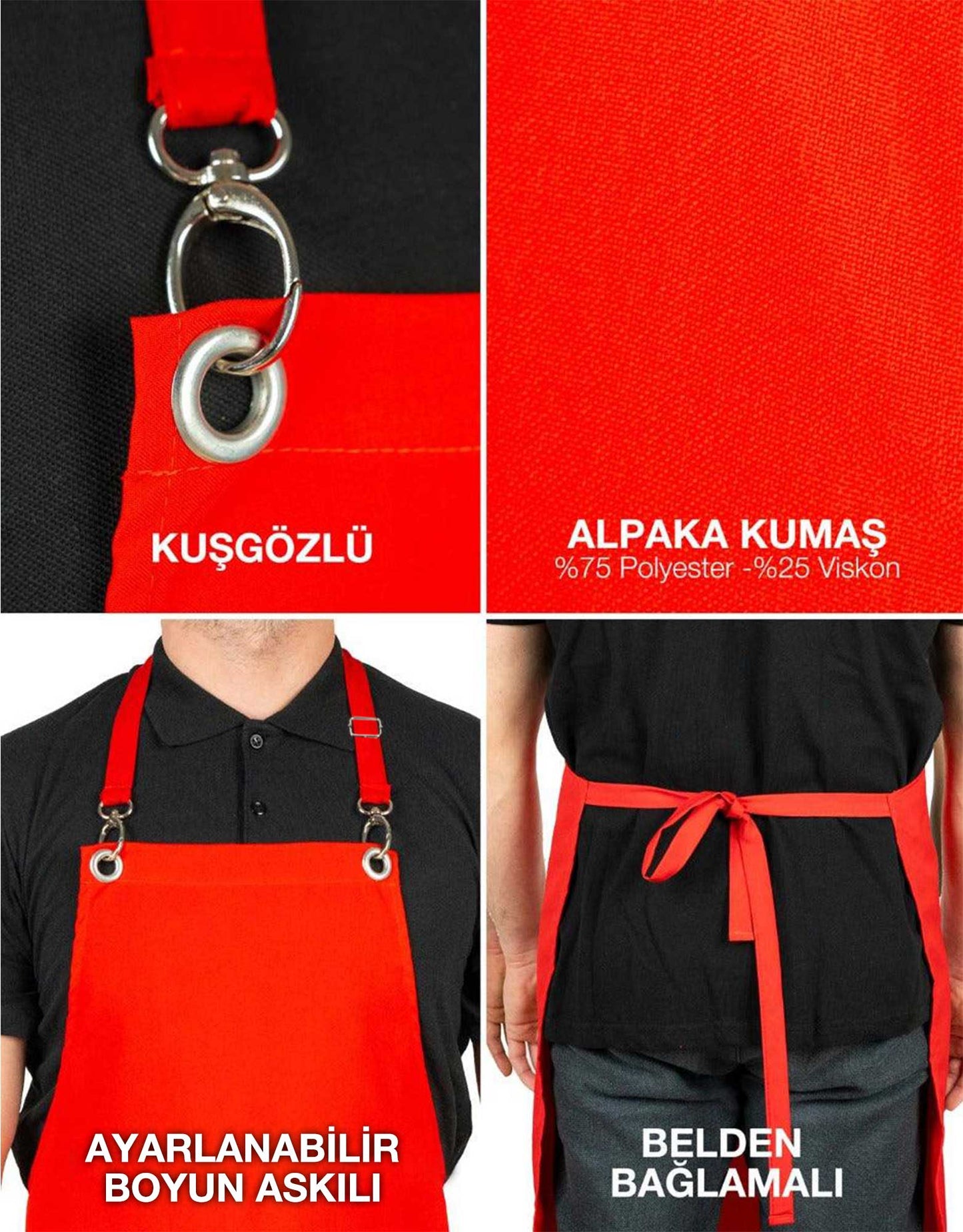 MasterChef Mutfak Önlüğü - Kırmızı