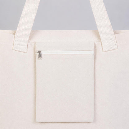Modern Kanvas Çanta - Dıştan Örgü Kulp 45x35x8 cm (Özelleştirilebilir)