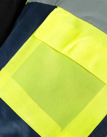 Reflektörlü Mühendis İkaz Yeleği | Sarı Lacivert Hi-Vis