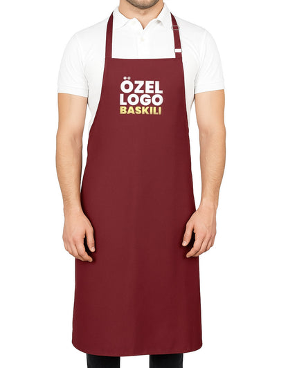 Baskılı Mutfak Önlüğü - Bordo