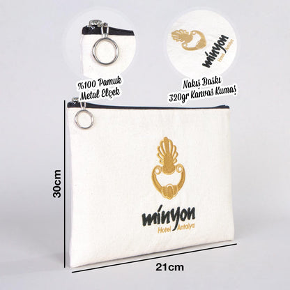 Özel Nakış Baskılı Clutch - 30x21 cm