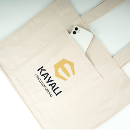 Tam Körüklü Kanvas Çanta - Cepli - 45x35x10 cm (Özelleştirilebilir)