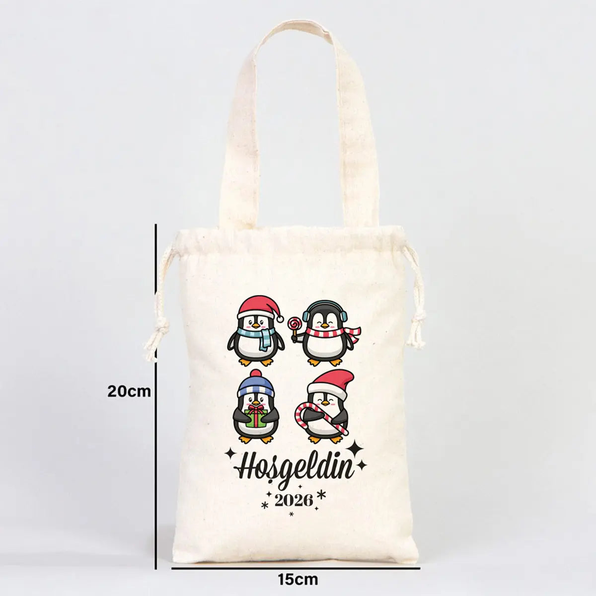 Yılbaşı Hediye Fikirleri - 15,5x20 cm Tek Tutma Kısa Kulp (Özelleştirilebilir)