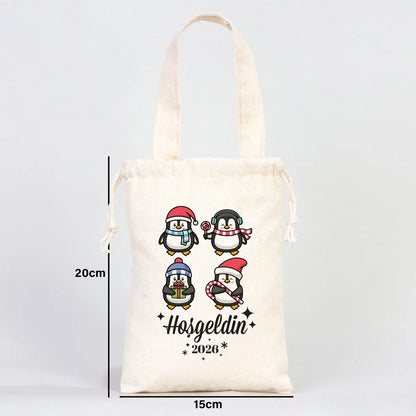 Yılbaşı Hediye Fikirleri - 15,5x20 cm Tek Tutma Kısa Kulp (Özelleştirilebilir)