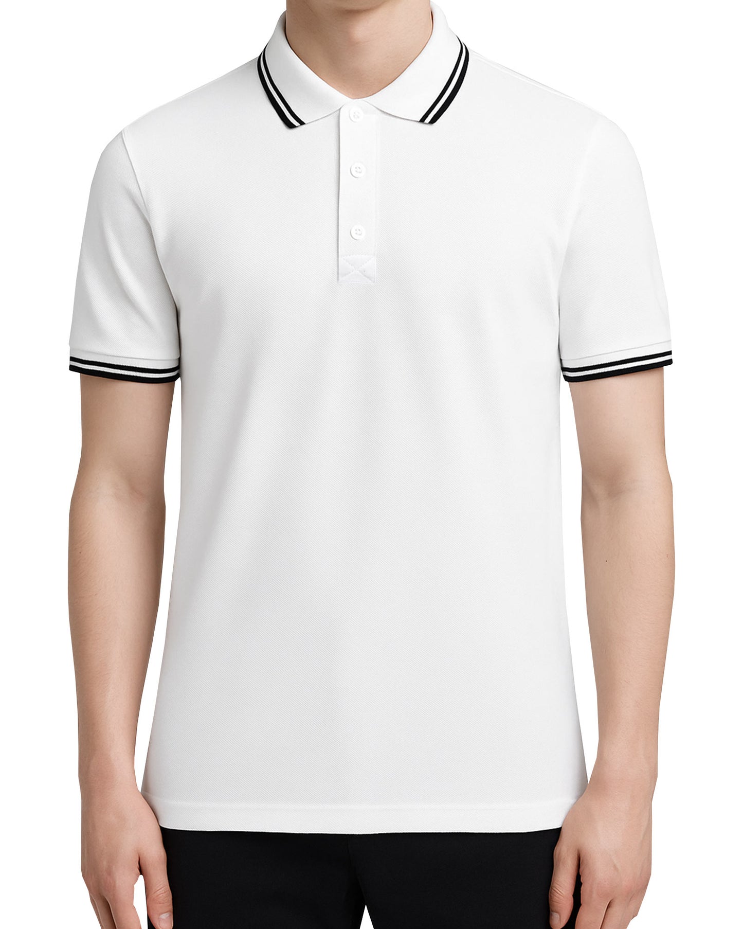 Premium Polo Yaka Tişört Beyaz