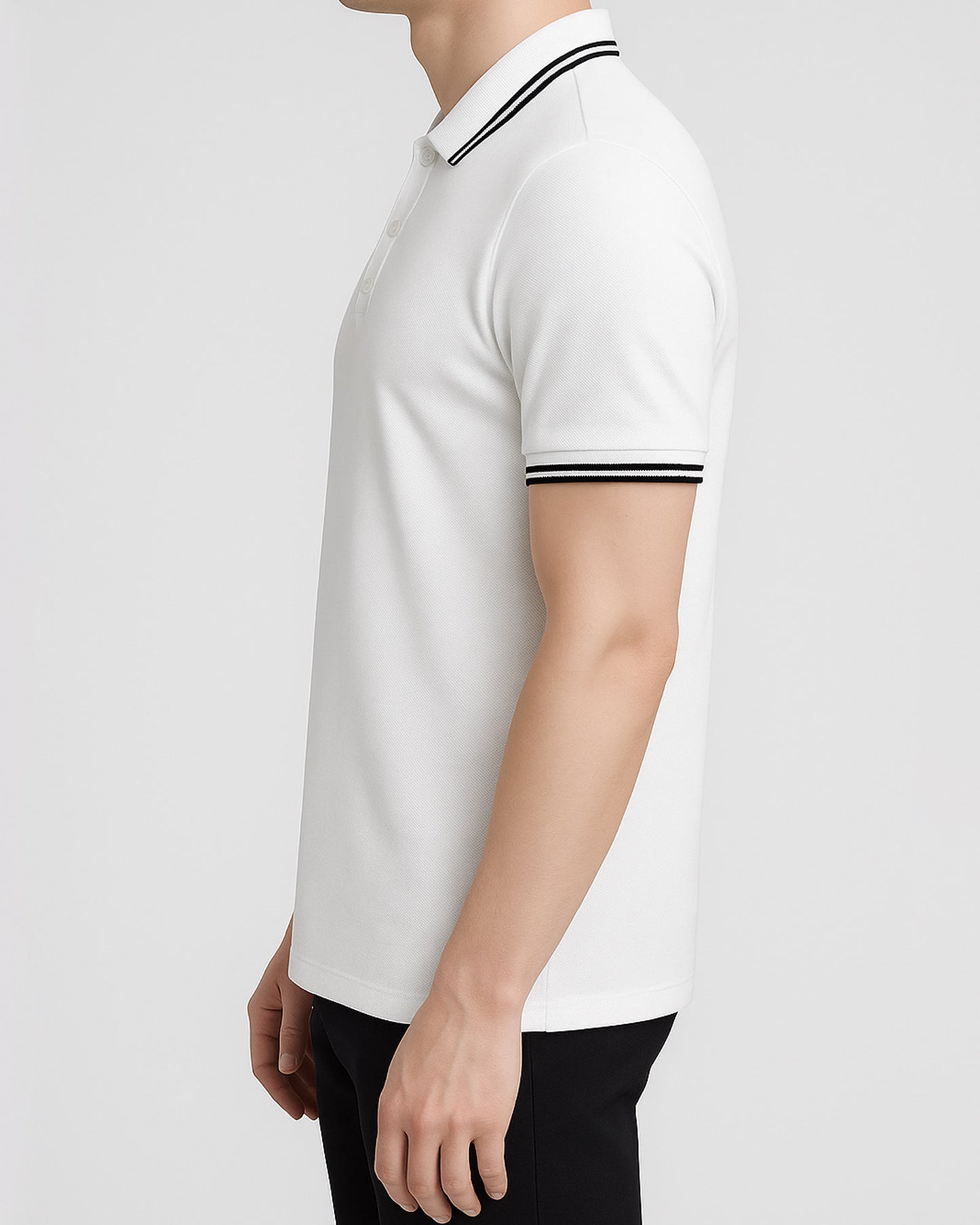 Premium Polo Yaka Tişört Beyaz