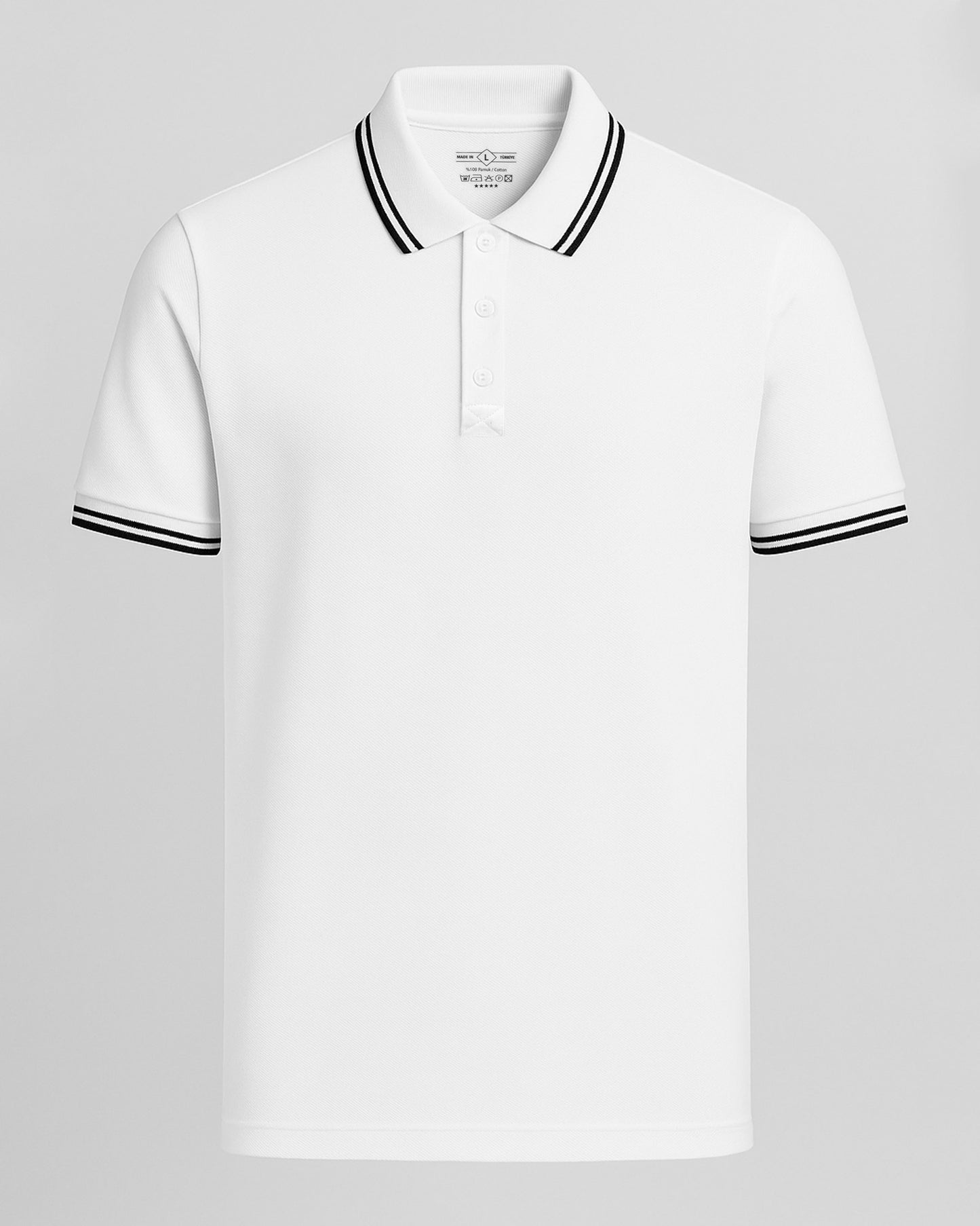 Premium Polo Yaka Tişört Beyaz