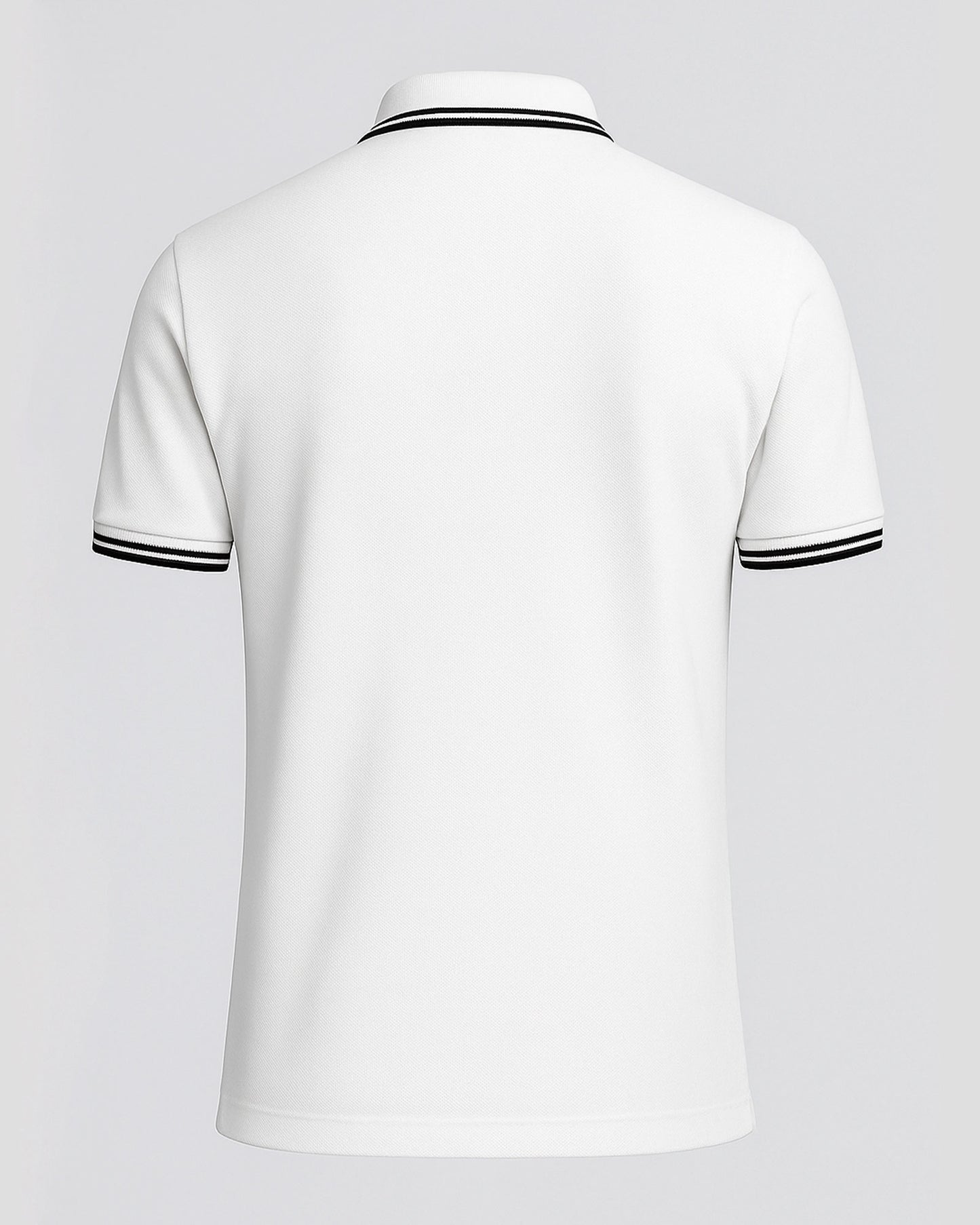 Baskılı Premium Polo Yaka Tişört Beyaz