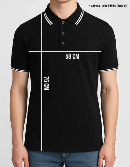 Premium Polo Yaka Tişört Siyah