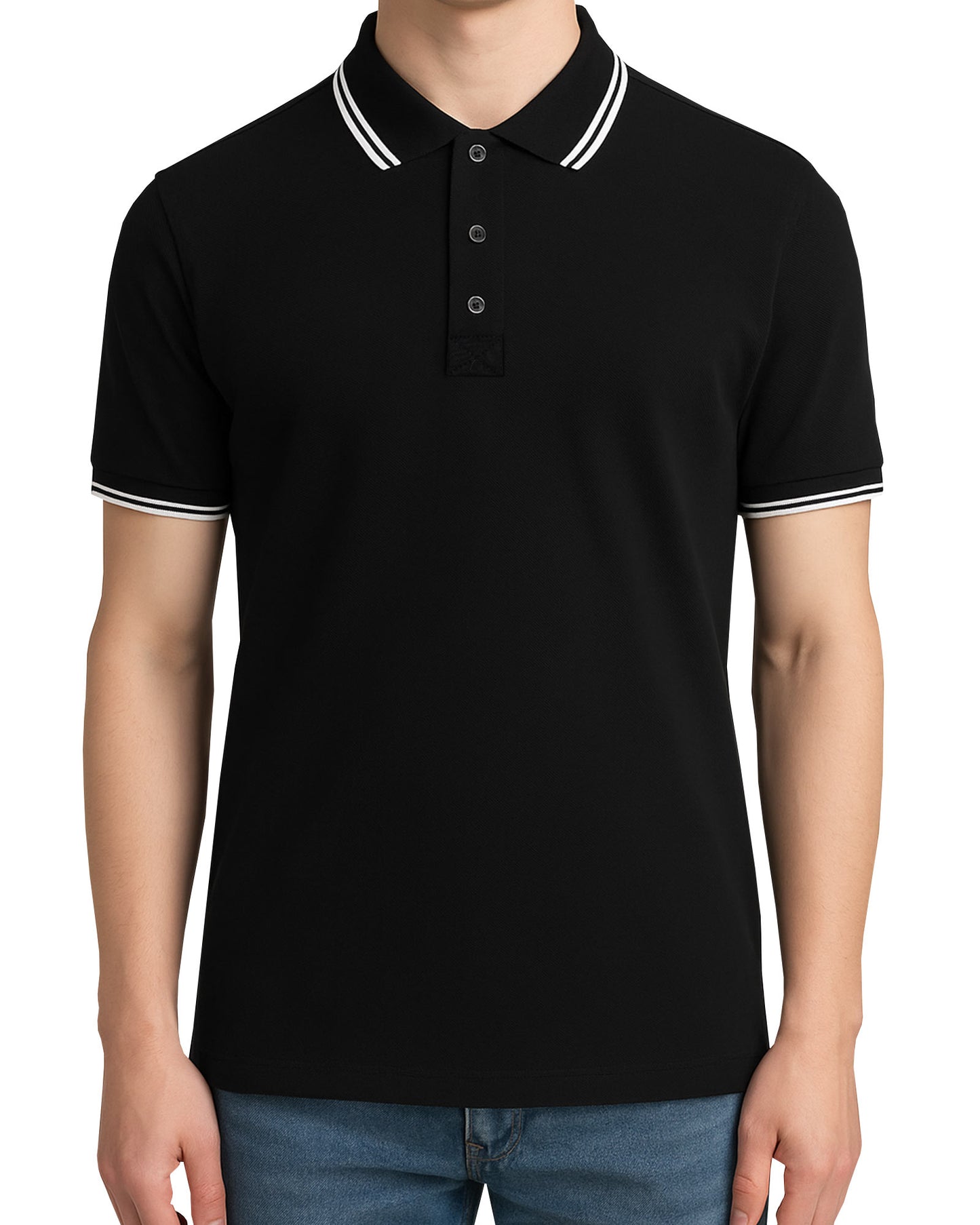 Premium Polo Yaka Tişört Siyah