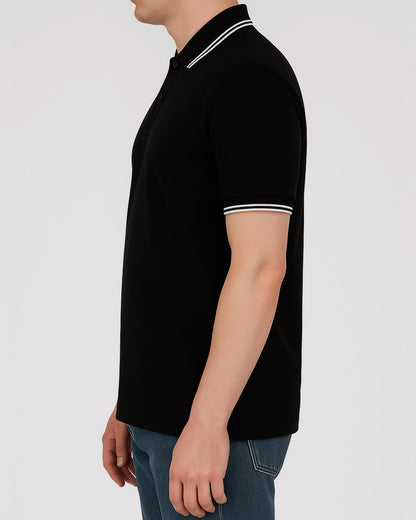 Premium Polo Yaka Tişört Siyah