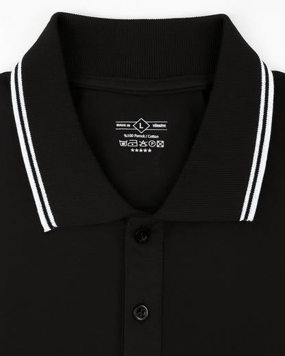 Premium Polo Yaka Tişört Siyah