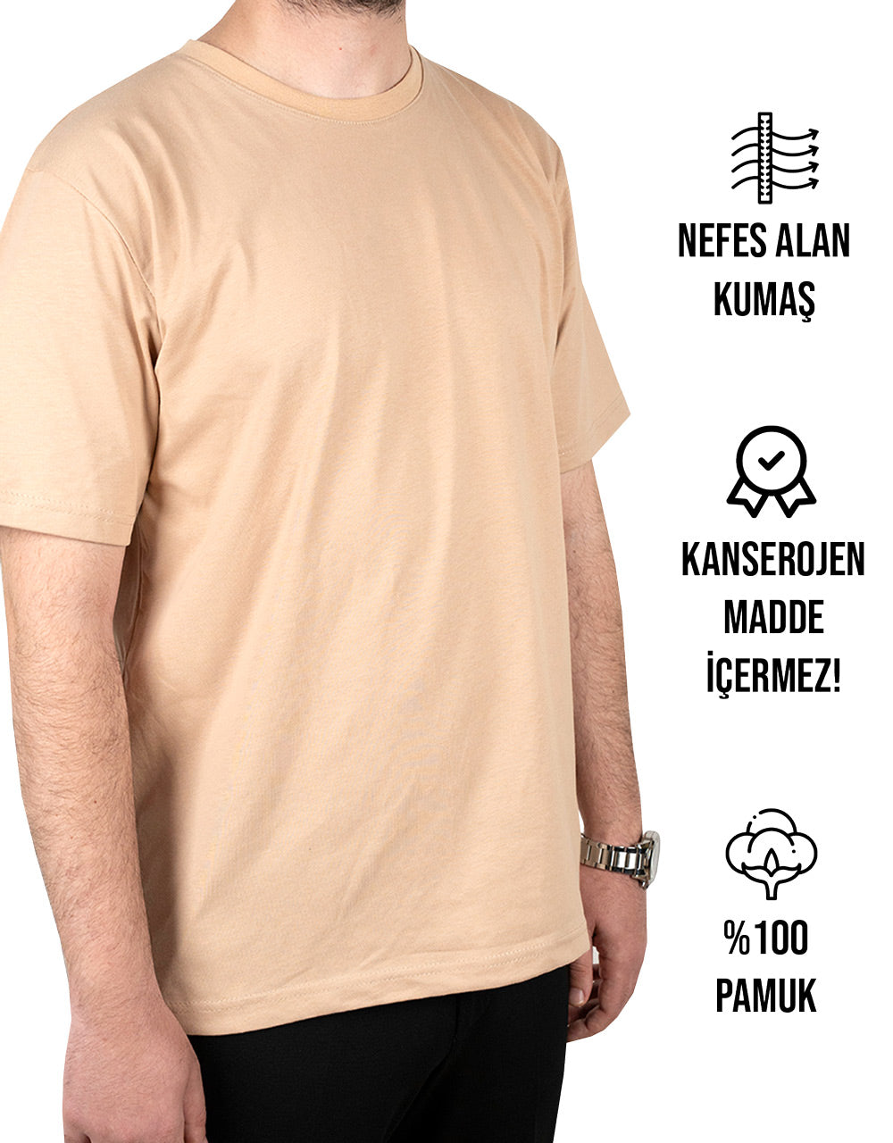 Premium Tişört Bej (Özelleştirilebilir)