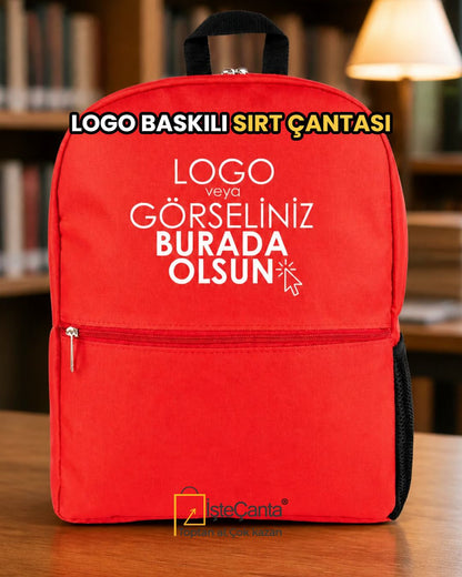 Sırt Çantası Okul Öğrenci Seyahat Promosyon İmperteks Kırmızı (Özelleştirilebilir)