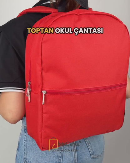 Sırt Çantası Okul Öğrenci Seyahat Promosyon İmperteks Kırmızı