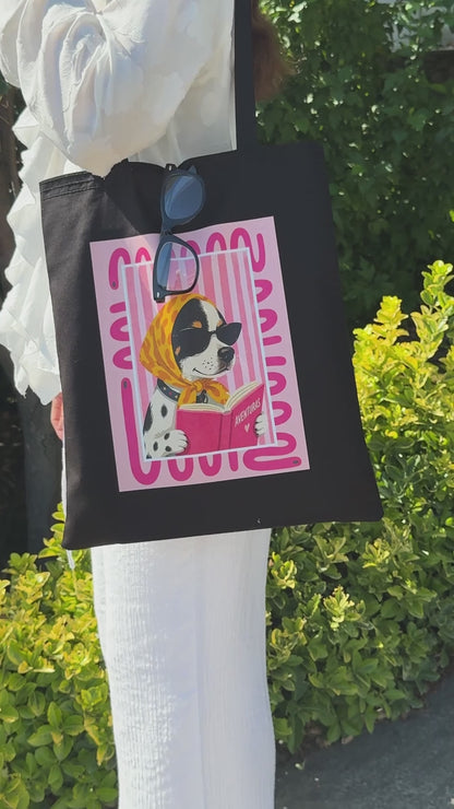 Siyah Gabardin Bez Çanta 35x40 cm (Özelleştirilebilir)
