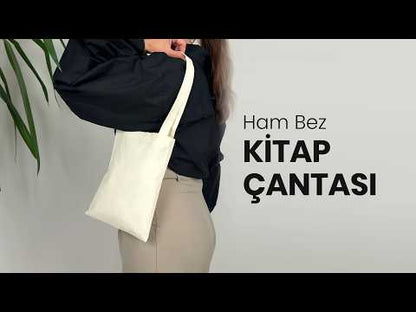 Kitap Çantası - Ham Bez Çanta 20x25 cm