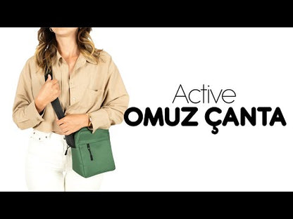 Active Omuz Çantası - Koyu Gri 16x20x8 cm (Özelleştirilebilir)