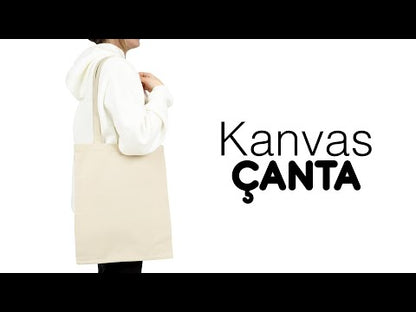 Yılbaşı Kırmızı Kanvas Çanta 35x40 cm – Özelleştirilebilir Baskılı