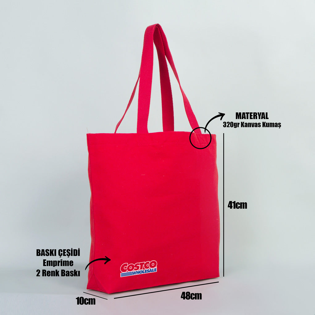 Promosyon Katlanabilir Kırmızı Alışveriş Çantası