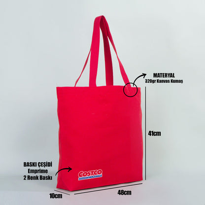 Promosyon Katlanabilir Kırmızı Alışveriş Çantası