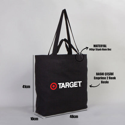 Promosyon Siyah Alışveriş Çantası Çift Kulp
